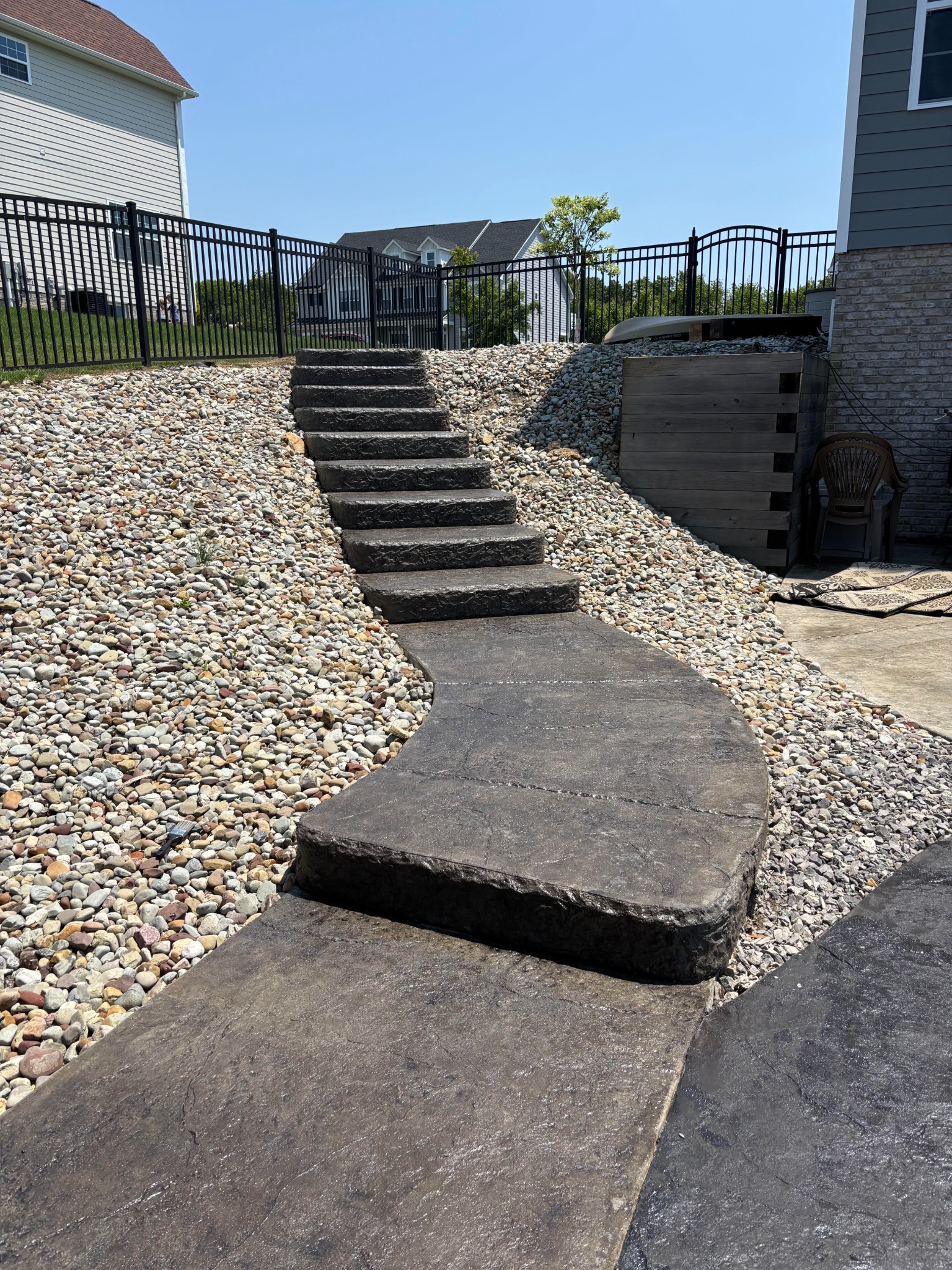 Decorative concrete drain detail